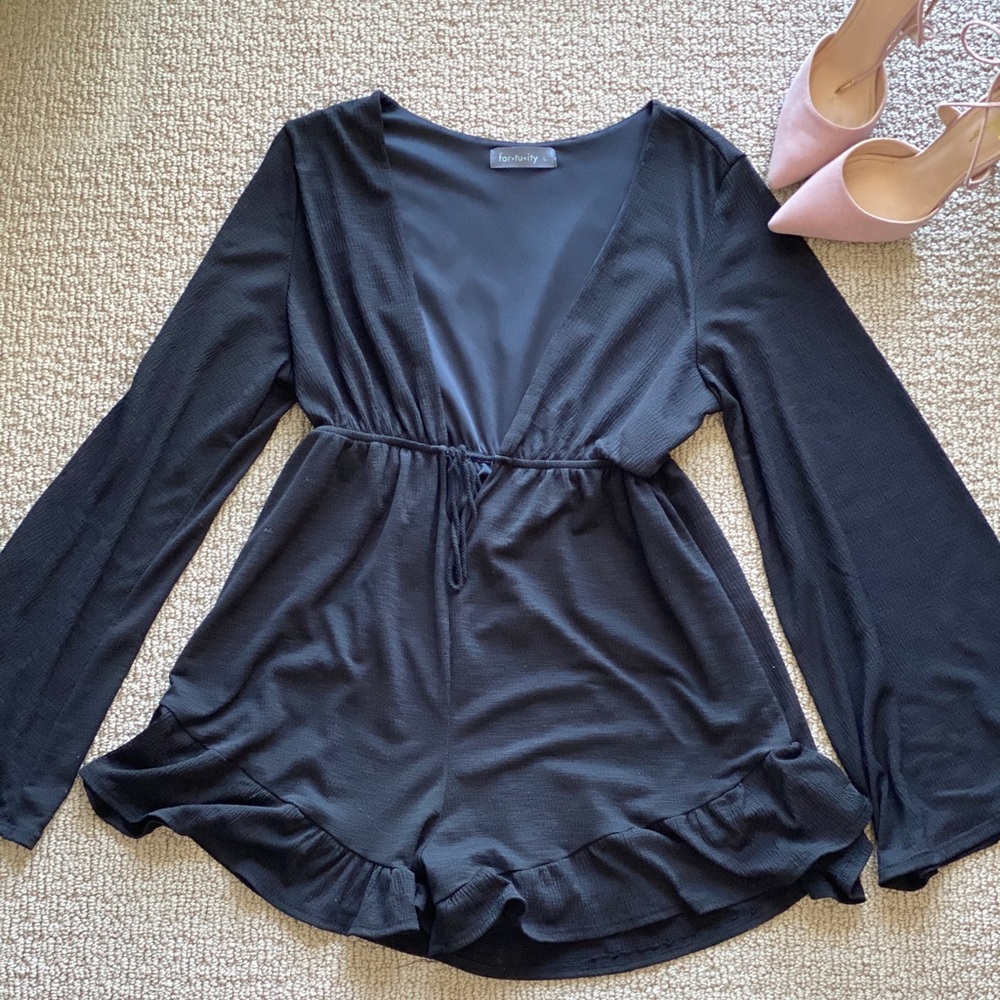 For•tu•ity large black Romper